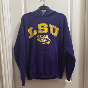 Fanatics NCAA LSU Louisiana State University Tigers Purple Hoodie Youth Medium
